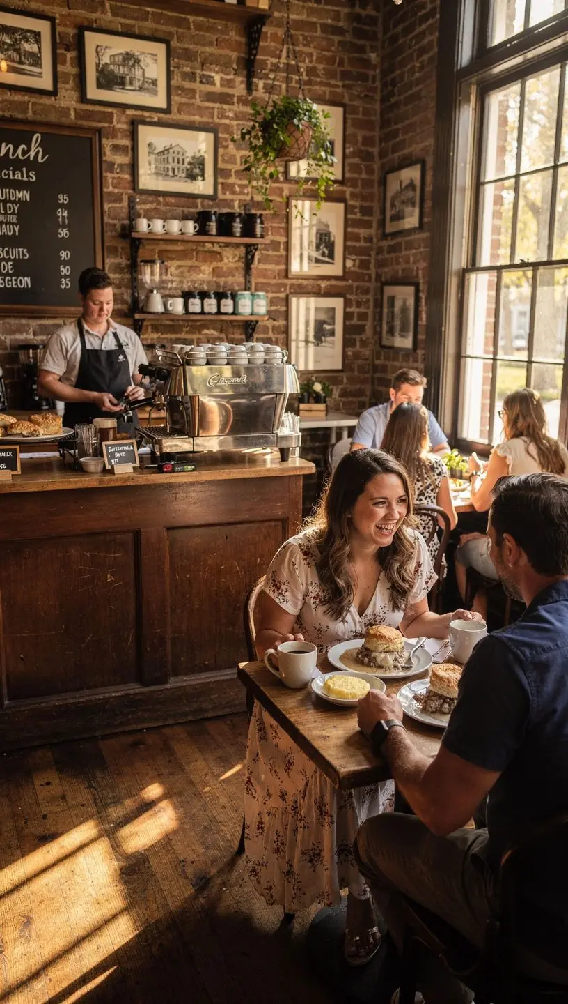 Группа туристов, исследующих плантацию с красивыми садами и типичными для региона растениями.